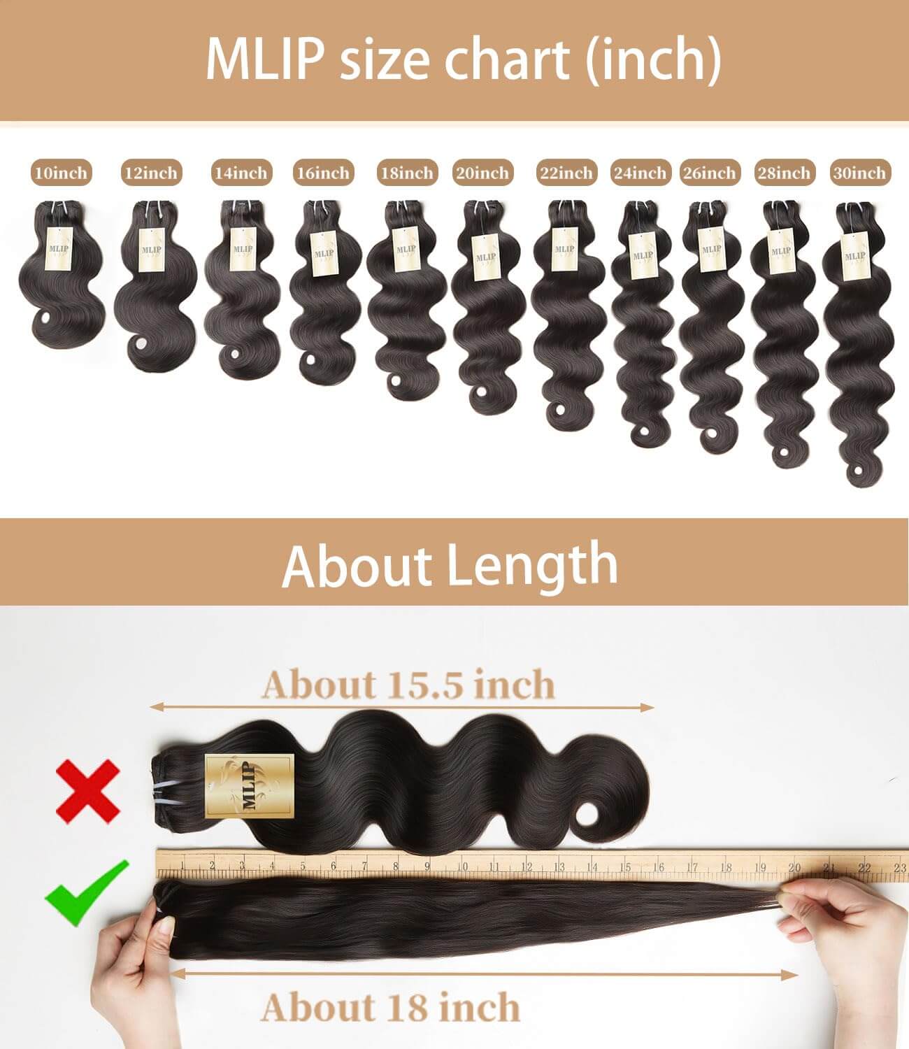 MLIP Raw 15A Indian Hair Natural Black Brown Highlight Body Wave 100% Virgin Hair Bundles