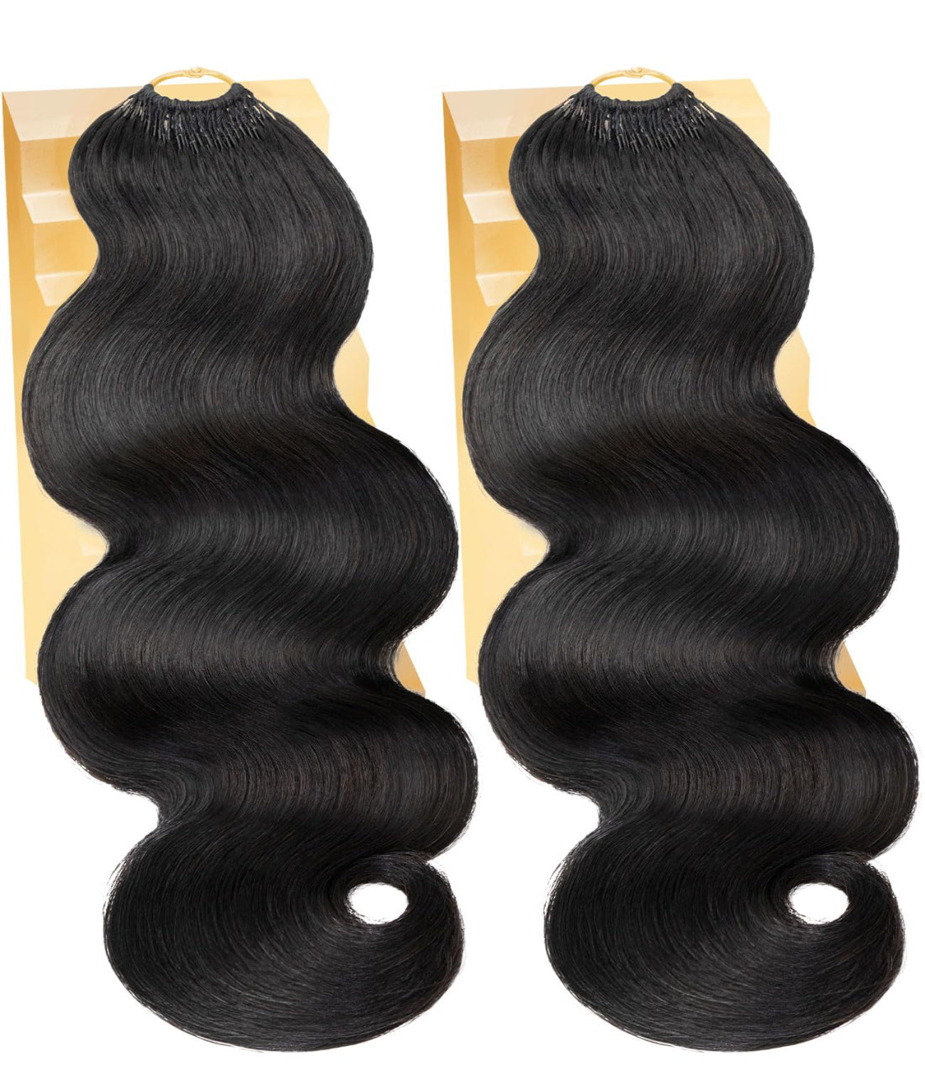 MLIP Crochet Hair for Black Women, Feather Crochet Human Hair, Burmese Body Wave, Knotless Pre-Separated, Quick Install Protective Style, Lightweight Tangle-Free Reusable Natural Black