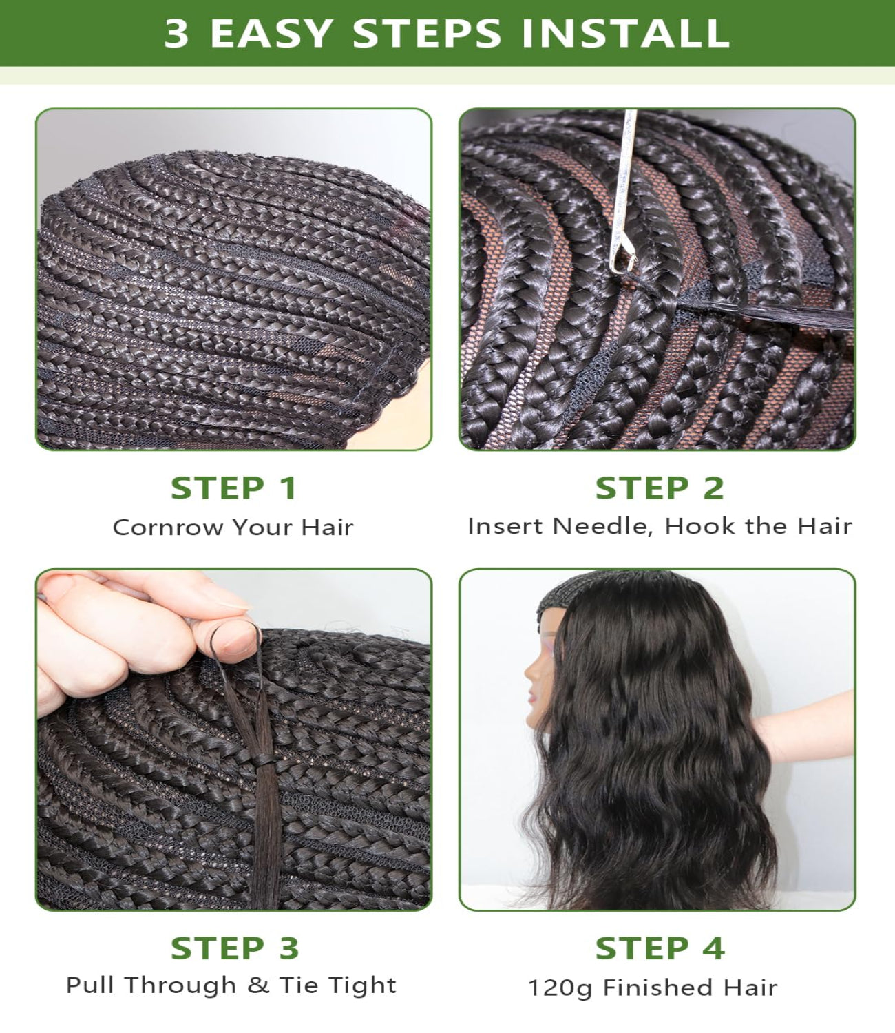 MLIP Crochet Hair for Black Women, Feather Crochet Human Hair, Burmese Body Wave, Knotless Pre-Separated, Quick Install Protective Style, Lightweight Tangle-Free Reusable Natural Black