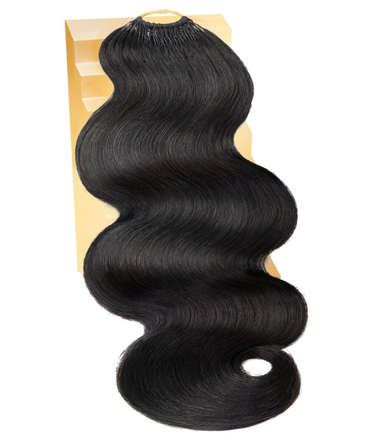 MLIP Crochet Hair for Black Women, Feather Crochet Human Hair, Burmese Body Wave, Knotless Pre-Separated, Quick Install Protective Style, Lightweight Tangle-Free Reusable Natural Black