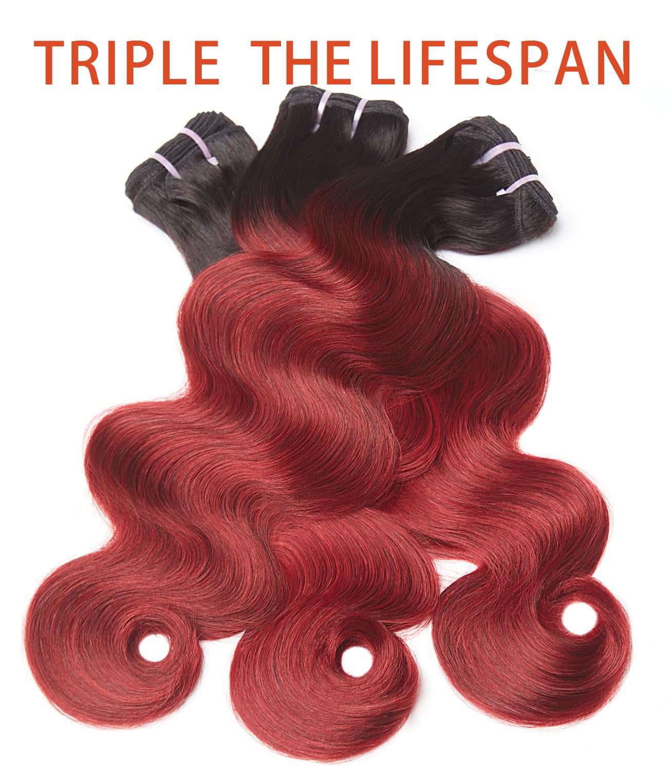 MLIP Raw Indian Human Hair Body Wave Bundles, 3X Longer Lifespan,100% Unprocessed Raw Hair, No Tangle & Shedding, Silky Soft After Multiple Washes, 1B99J Color