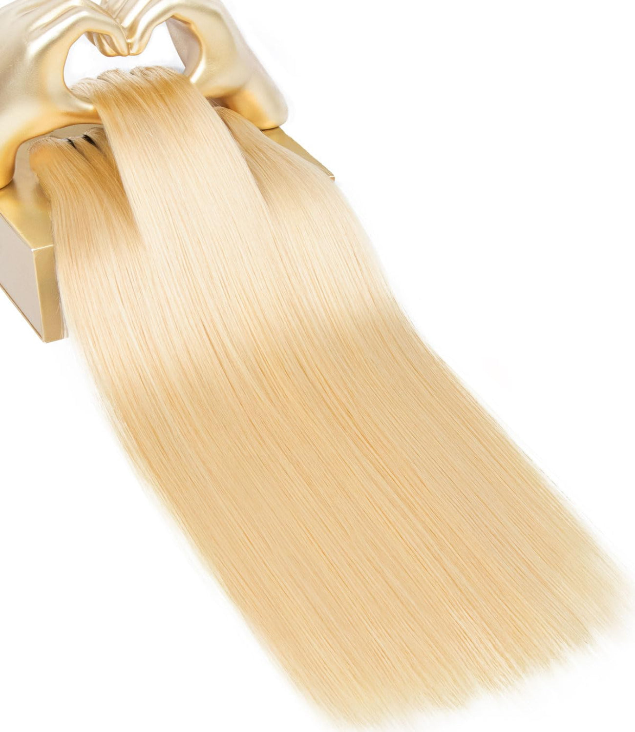MLIP Raw Bundles Human Hair Straight, No Tangle Shedding, Keep Texture Silky Soft After Multiple Washes, 16A Raw Indian Hair Bundles, 3X Longer Lifespan Blonde Color
