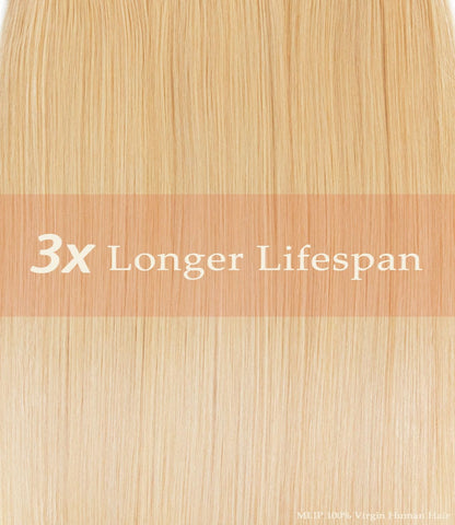 MLIP Raw Bundles Human Hair Straight, No Tangle Shedding, Keep Texture Silky Soft After Multiple Washes, 16A Raw Indian Hair Bundles, 3X Longer Lifespan Blonde Color