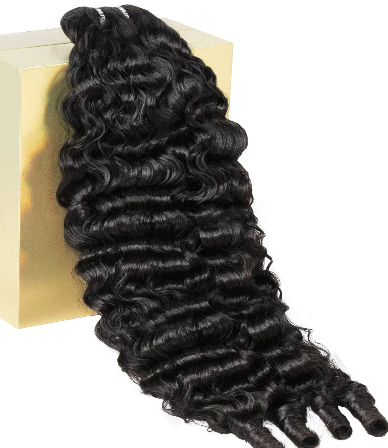 Mlip Premium Burmese Curly Bundles Human Hair Natural Black - 100% Raw Virgin Hair, 3X More Durable & Tangle-Free for Women Sew-In Weaves | Luxury Hair Solutions