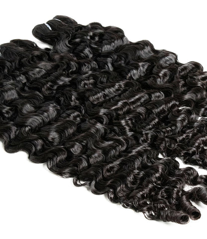 Mlip Premium Burmese Curly Bundles Human Hair Natural Black - 100% Raw Virgin Hair, 3X More Durable & Tangle-Free for Women Sew-In Weaves | Luxury Hair Solutions