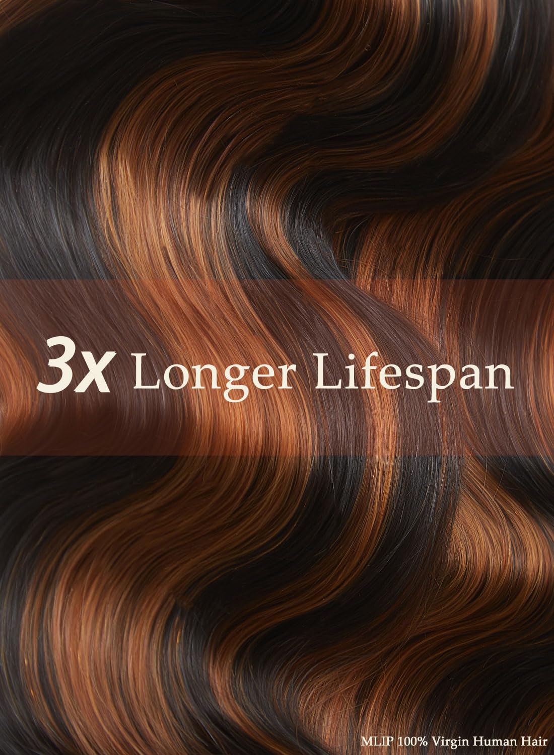 MLIP Raw Indian Human Hair Body Wave Bundles 3X Longer Lifespan 100% Unprocessed Raw Hair, No Tangle & Shedding Silky Soft After Multiple Washes Brown Highlight Color