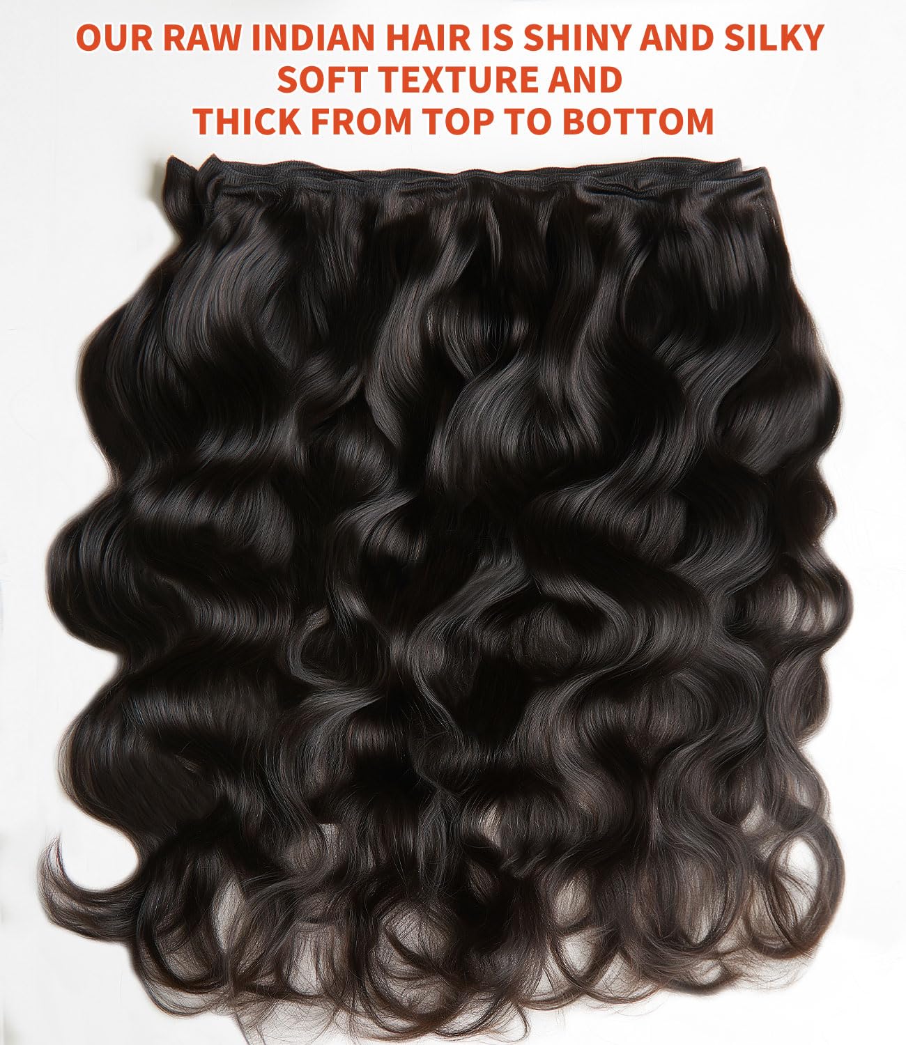 MLIP Raw Indian Human Hair Body Wave 3 Bundles 3X Longer Lifespan 100% Unprocessed Raw Hair No Tangle & Shedding Silky Soft After Multiple Washes Natural Color 16 18 20 Inches