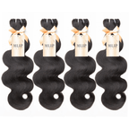 MLIP 4 Bundles Raw 15A Indian Hair Natural Black Brown Highlight 613 Blonde Body Wave 100% Virgin Hair Blundes