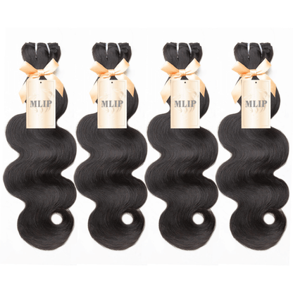 MLIP 4 Bundles Raw 15A Indian Hair Natural Black Brown Highlight 613 Blonde Body Wave 100% Virgin Hair Blundes