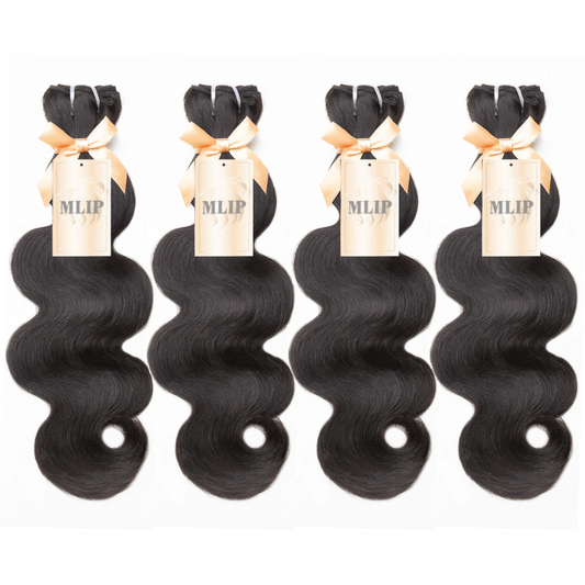 MLIP 4 Bundles Raw 15A Indian Hair Natural Black Brown Highlight 613 Blonde Body Wave 100% Virgin Hair Blundes