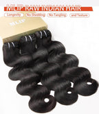 MLIP Raw 15A Indian Hair Natural Black Brown Highlight Body Wave 100% Virgin Hair Bundles