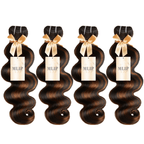 MLIP 4 Bundles Raw 15A Indian Hair Natural Black Brown Highlight 613 Blonde Body Wave 100% Virgin Hair Blundes