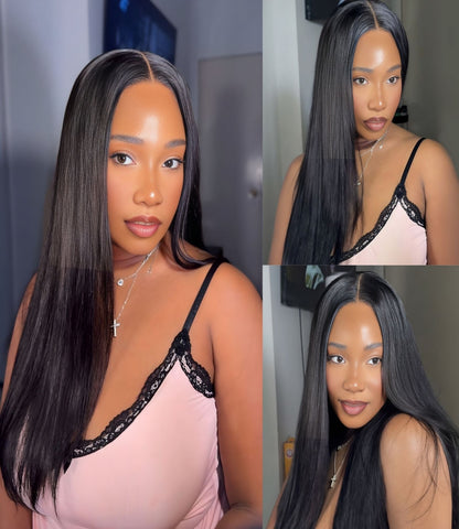 Mlip 2x6 HD Lace Closure Body Wave, 0.10mm Ultra Thin Invisible Swiss Lace, Skinlike Real HD Lace Melt into Skin Perfectly, Pre-plucked Natural Hairline, Raw Indian Human Hair 14 Inches Natural Color