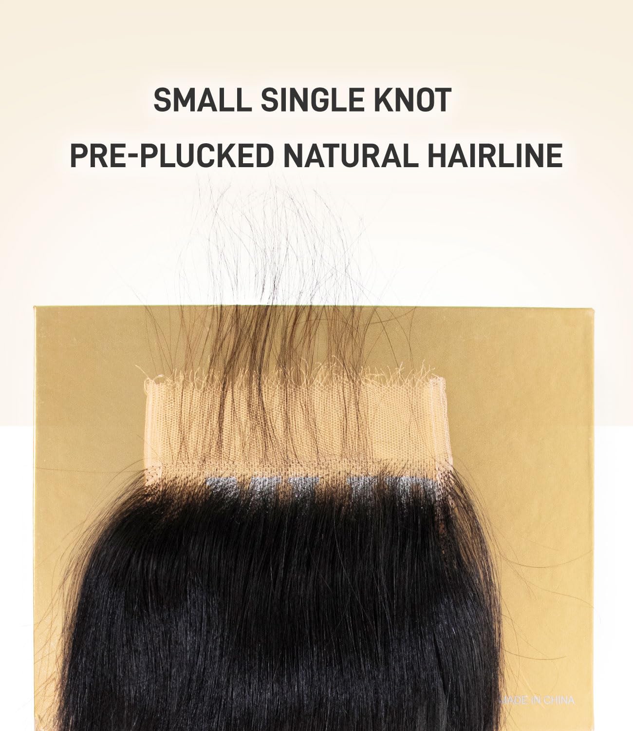 Mlip 4x4 HD Lace Closure Straight, 0.10mm Ultra Thin Invisible Swiss Lace, Skinlike Real HD Lace Melt into Skin Perfectly, Pre-plucked Natural Hairline, Raw Indian Human Hair Natural Color