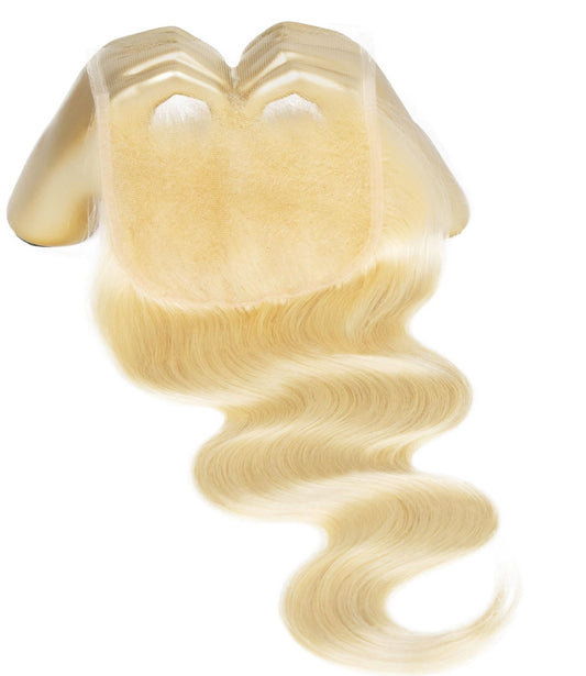 Mlip 5x5 HD Lace Closure Body Wave, 0.10mm Ultra Thin Invisible Swiss Lace, Skinlike Real HD Lace Melt into Skin Perfectly, Pre-plucked Natural Hairline, Raw Indian Human Hair 613 Color