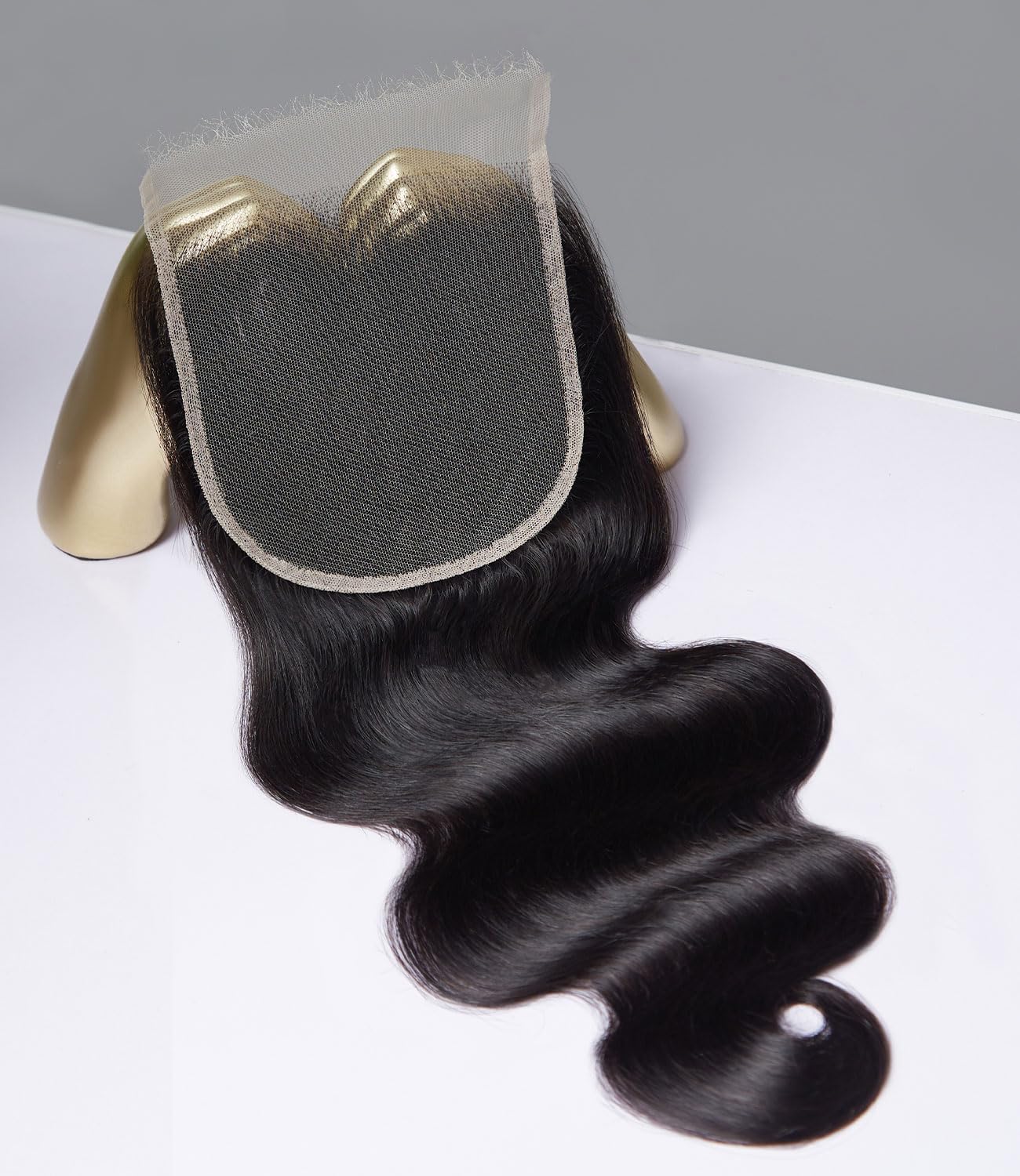 Mlip 5x5 HD Lace Closure Body Wave, 0.10mm Ultra Thin Invisible Swiss Lace, Skinlike Real HD Lace Melt into Skin Perfectly, Pre-plucked Natural Hairline, Raw Indian Human Hair Natural Color