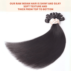 MLIP Raw 15A Indian Hair Natural Black Highlight Brown Straight 100% Virgin Hair Bundles