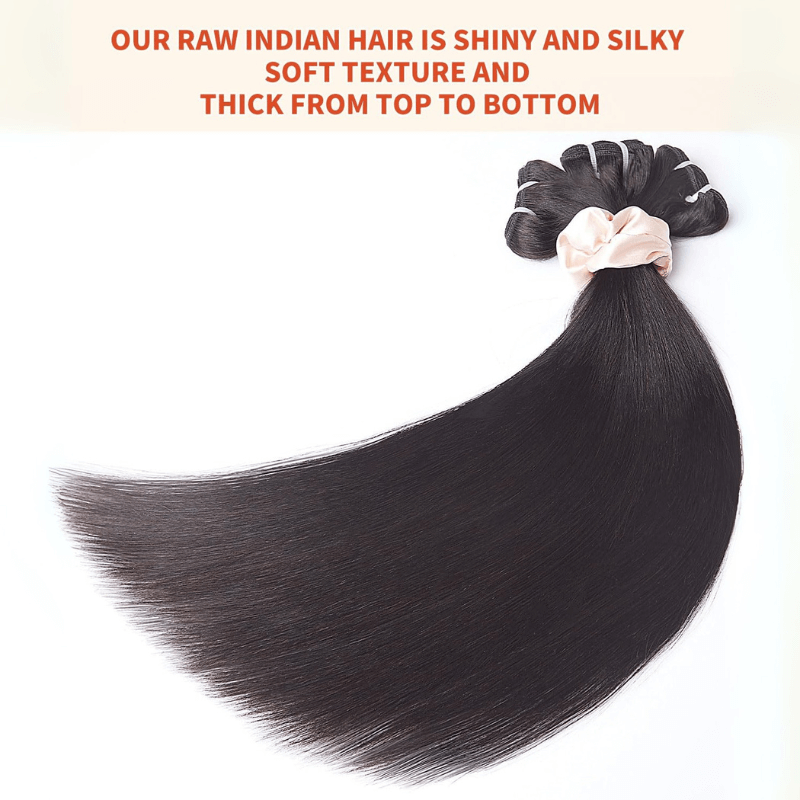 MLIP Raw 15A Indian Hair Natural Black Highlight Brown Straight 100% Virgin Hair Bundles