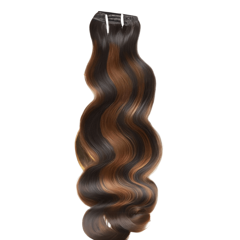 MLIP Raw 15A Indian Hair Natural Black Brown Highlight Body Wave 100% Virgin Hair Bundles